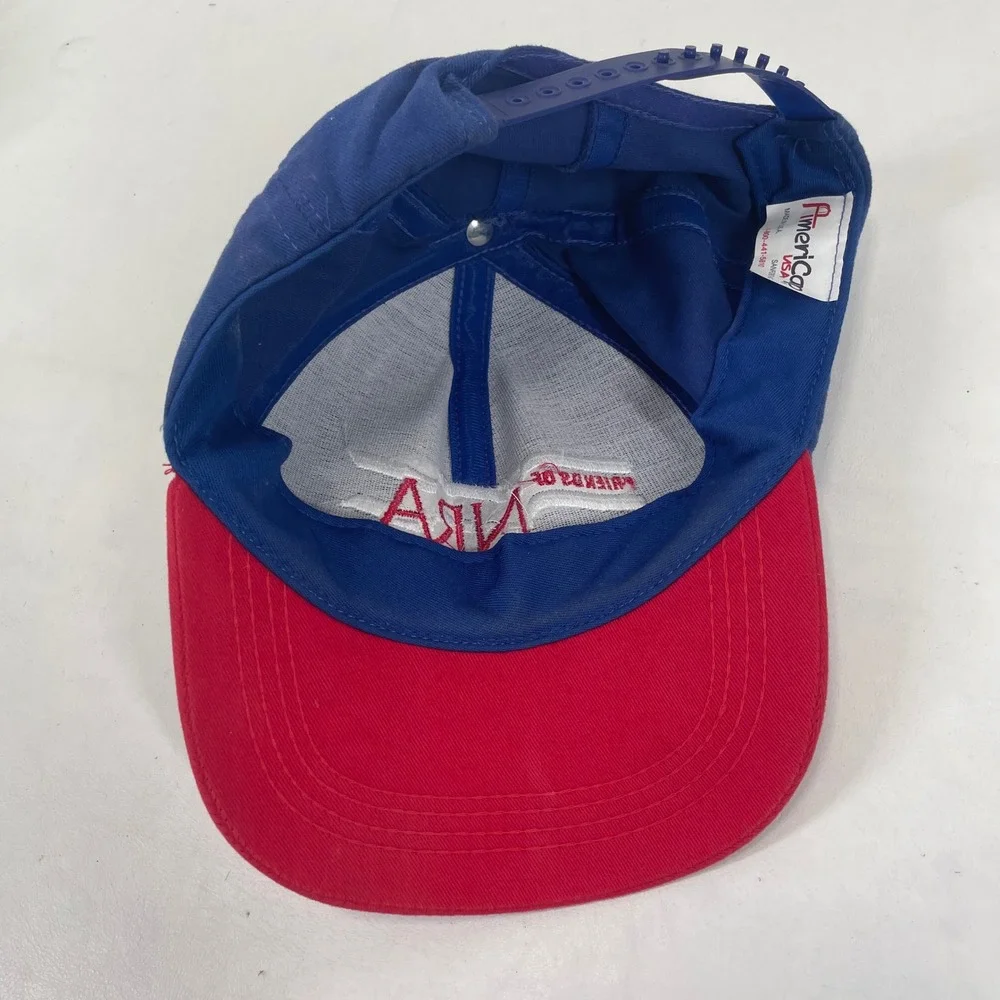 Vintage AmeriCap USA Friends‎ of NRA Committee Member Snapback Hat Blue Red USA
